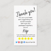 Hinzufügen IHRER LOGO danke, dass Sie die Einsteck Visitenkarte (Vorderseite)