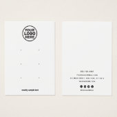 Hinzufügen Ihrer Logo-Drei-Loch-Ohrensichtkarte (Vorne & Hinten)