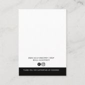 Hinzufügen Ihrer Logo-Hop-Ohrring-Display-Karte Telefonnummerkarte (Rückseite)