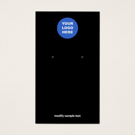 Hinzufügen Ihrer Logo-Karte mit einfacher schwarze (Vorderseite)