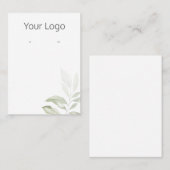 Hinzufügen Ihrer Logo-Karte zur einfachen grünen O Visitenkarte (Vorne/Hinten)