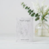 Hinzufügen Ihrer Logo-Marmorsichtkarte Visitenkarte (Stehend Vorderseite)