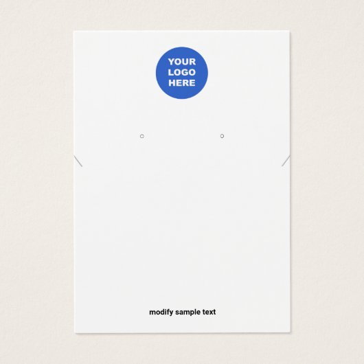 Hinzufügen Ihrer Logo-Netzwerkkarte und der Earrin (Vorderseite)