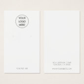 Hinzufügen Ihrer Logo-Ohrensichtkarte (Vorne & Hinten)