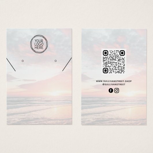 Hinzufügen Ihrer Logo-QR-Kette Ohrringe-Display-Ka (Vorne & Hinten)