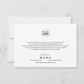 Hinzufügen Ihrer Logo Saphir Blue Bokeh Lights Imi Dankeskarte (Rückseite)