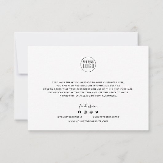 Hinzufügen Ihrer Logo Saphir Blue Bokeh Lights Imi Dankeskarte (Rückseite)