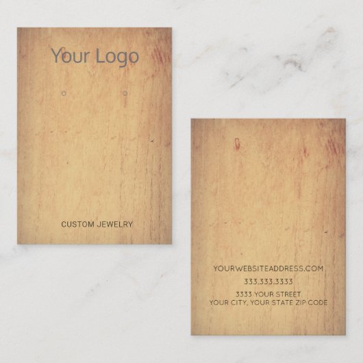 Hinzufügen Ihrer Logowurzel-Ohrhörerkarte Visitenkarte (Vorne/Hinten)