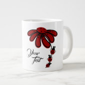 Hinzufügen Ihrer Text Ladybug Geschenk Jumbo-Tasse (Vorderseite Rechts)