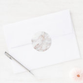 Hinzufügen Ihrer Text-Rose Gold-Marmor Moderne Ele Runder Aufkleber (Umschlag)