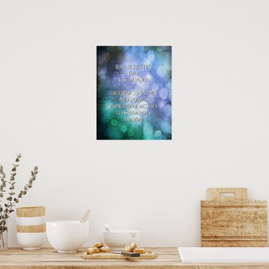 Hinzufügen Ihres Angebots oder Textlichtgrundes Li Poster (Küche)