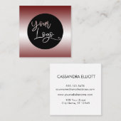 Hinzufügen Ihres benutzerdefinierten Logos, dunkel Quadratische Visitenkarte (Vorne/Hinten)