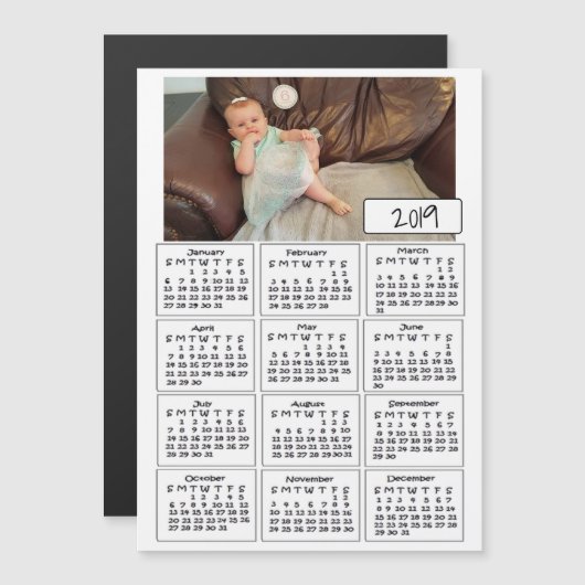 Hinzufügen Ihres bevorzugten Foto-Mini-Kalenders Magneteinladung (Vorne/Hinten)