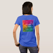 Hinzufügen Ihres Business-Logos Elegante Deep Roya T-Shirt (Schwarz voll)