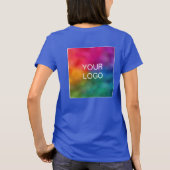 Hinzufügen Ihres Business-Logos Elegante Deep Roya T-Shirt (Rückseite)