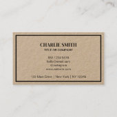 Hinzufügen Ihres Firmenlogos l Moderne, rustikale, Visitenkarte (Rückseite)