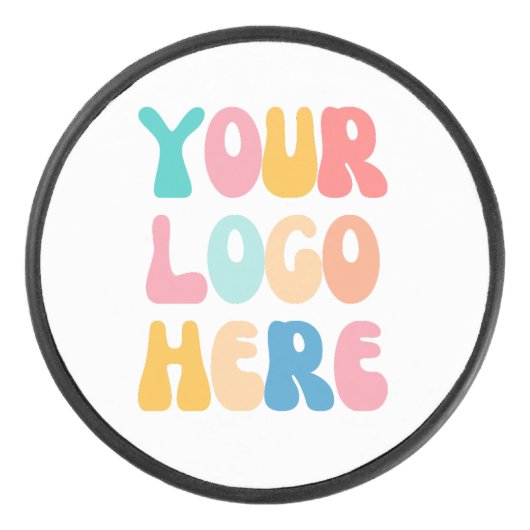 Hinzufügen Ihres Firmenlogos Moderne Minimal einfa Eishockey Puck (Vorderseite)