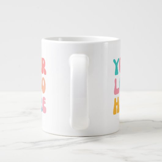 Hinzufügen Ihres Firmenlogos Moderne Minimal einfa Jumbo-Tasse (Rückseite)