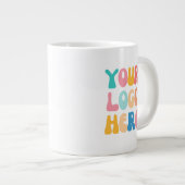 Hinzufügen Ihres Firmenlogos Moderne Minimal einfa Jumbo-Tasse (Vorderseite Rechts)