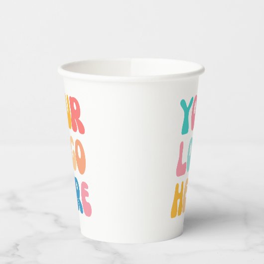 Hinzufügen Ihres Firmenlogos Moderne Minimal einfa Pappbecher (Links)