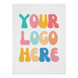 Hinzufügen Ihres Firmenlogos Moderne Minimal einfa Poster