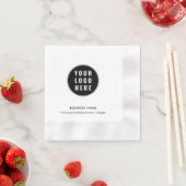 Hinzufügen Ihres Firmenlogos und der Website-Werbu Serviette (Beispiel)