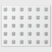 Hinzufügen Ihres Firmenlogos und der Werbung mit w Geschenkpapier (Flach)