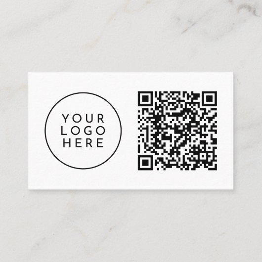 Hinzufügen Ihres Fotos QR White Einfach Beruflich Visitenkarte (Rückseite)
