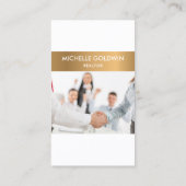 Hinzufügen Ihres Fotos und Logos Real Anwesen Beru Visitenkarte (Rückseite)