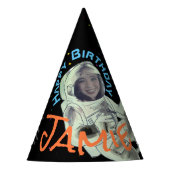 Hinzufügen Ihres Gesichtes Foto Astronaut Party-Hu Partyhütchen (Vorderseite)