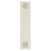 Hinzufügen Ihres Logo-Geschäfts Modernes, Minimali Kurzer Tischläufer (Vorderseite)