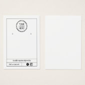 Hinzufügen Ihres Logo-Ohrs | Schmuckkarte (Vorne & Hinten)