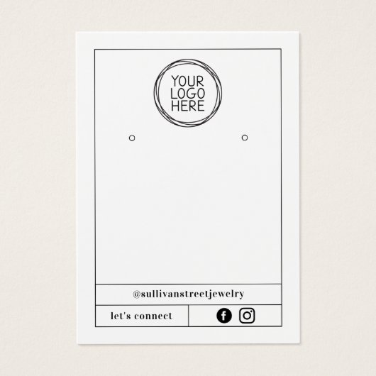 Hinzufügen Ihres Logo-Ohrs | Schmuckkarte (Vorderseite)