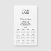 Hinzufügen Ihres Logos 2024 Calendar Company Werbe Magnetkarte (Vorderseite)