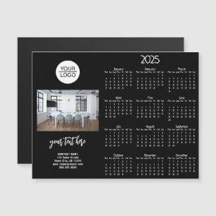 Hinzufügen Ihres Logos 2025 Calendar Company Foto Magnetkarte
