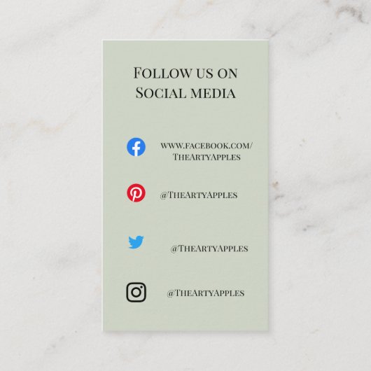 Hinzufügen Ihres Logos - Desktop-Pflegekarten für Visitenkarte (Rückseite)