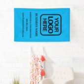 Hinzufügen Ihres Logos Einfach Berufliches Sky Blu Banner (Insitu)