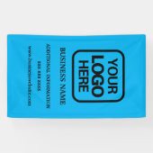 Hinzufügen Ihres Logos Einfach Berufliches Sky Blu Banner (Horizontal)