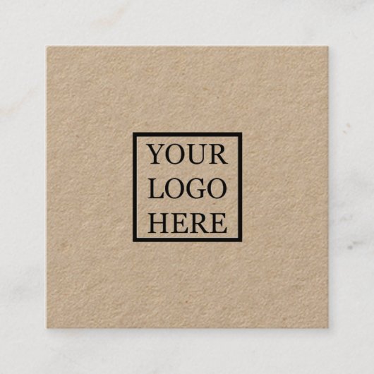 Hinzufügen Ihres Logos einfach rustikal Quadratische Visitenkarte (Vorderseite)