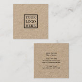 Hinzufügen Ihres Logos einfach rustikal Quadratische Visitenkarte (Vorne/Hinten)
