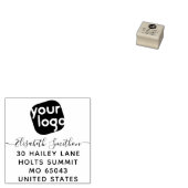 Hinzufügen Ihres Logos Einfache Elegante Business Gummistempel (Stempel)