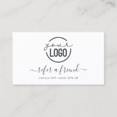 Hinzufügen Ihres Logos Minimalistisch einfach Empfehlungskarte (Vorderseite)