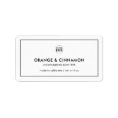 Hinzufügen Ihres Logos Minimalistisches, modernes  Adressaufkleber (Vorne)