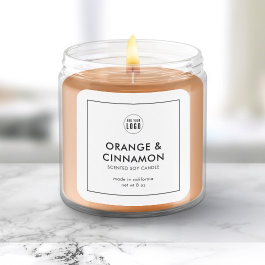 Hinzufügen Ihres Logos Minimalistisches, modernes Quadratischer Aufkleber