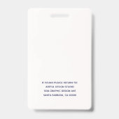 Hinzufügen Ihres Logos mit QR-Code Blue Corporate Ausweis (Back)