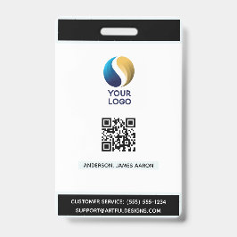 Hinzufügen Ihres Logos mit QR-Code in schwarzem Un Ausweis