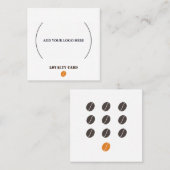 Hinzufügen Ihres Logos Modern Coffee Shop Treuekarte (Vorne/Hinten)