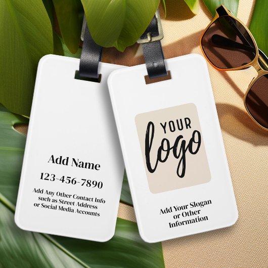 Hinzufügen Ihres Logos Modern Minimalistisch Beruf Gepäckanhänger