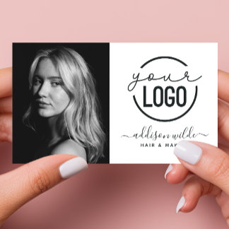Hinzufügen Ihres Logos Modern Minimalistisches Fot Visitenkarte