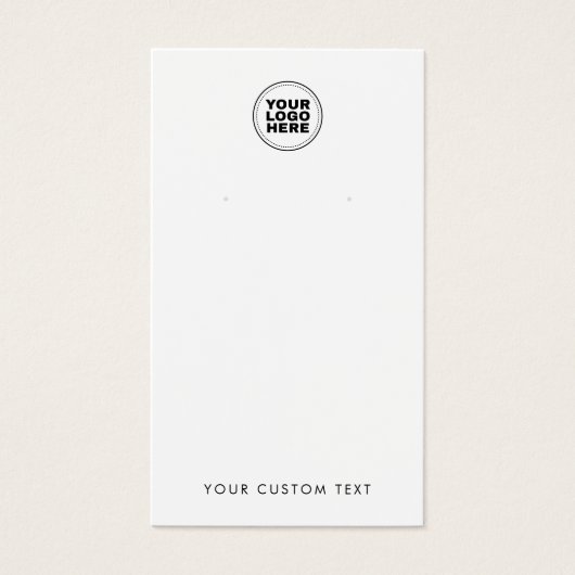 Hinzufügen Ihres Logos Moderne minimale Ohrring-Di (Vorderseite)